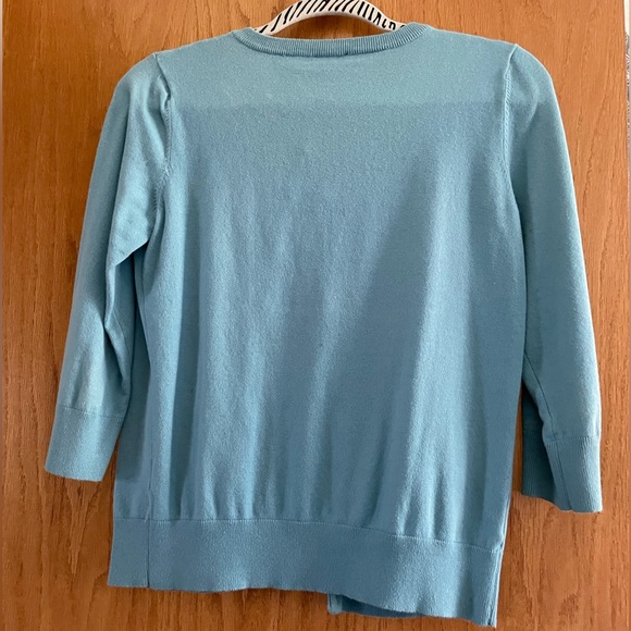 Petite Talbots Cotton Sweater Set Blue - Picture 3 of 8